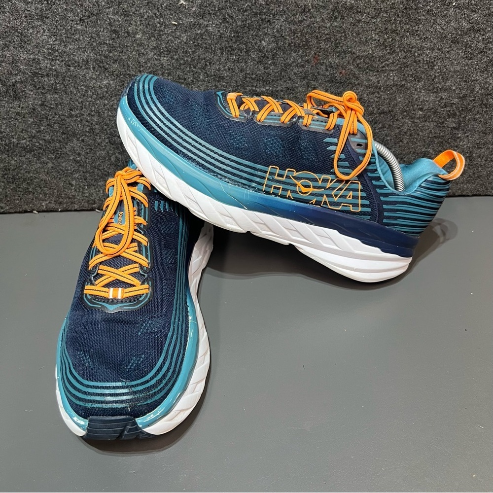 HOKA ONE ONE BONDI 6 BLACK IRIS / STORM BLUE RUNNING SHOES - Men’s Size 11.5